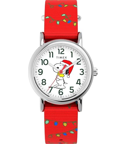 Amazon.com: Timex x Peanuts Unisex Standard Snoopy Santa 40mmWatch